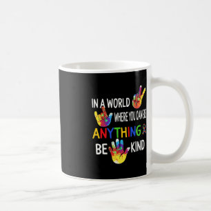Autisme Bewustzijn In Wereld Be Kind ASL Taal Puz Koffiemok