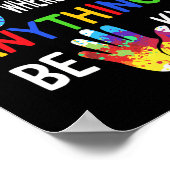 Autisme Bewustzijn In Wereld Be Kind ASL Taal Puz Poster (Hoek)