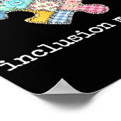 Autisme Bewustzijn Inclusie Patchwork Puzzel Poster (Hoek)