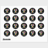 Autisme Bewustzijn, Inclusie S _1 Ronde Sticker (Vel)