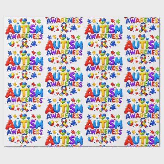 Autisme Bewustzijn Inpakpapier (Vlak)