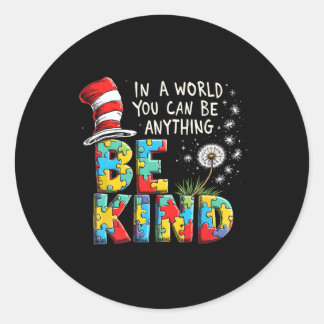 Autisme bewustzijn Inspirerende Bericht Puzzelstuk Ronde Sticker