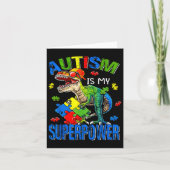 Autisme bewustzijn is mijn Superpower dinosaurus p Kaart (Voorkant)
