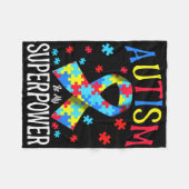 Autisme bewustzijn is mijn Superpower puzzelstukje Fleece Deken (Voorkant (Horizontaal))