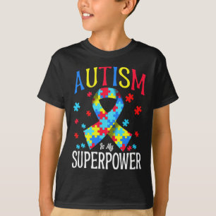 Autisme bewustzijn is mijn Superpower puzzelstukje T-shirt