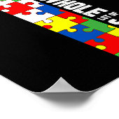 Autisme bewustzijn Jezus Kruis Puzzel Cool Christe Poster (Hoek)
