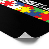 Autisme bewustzijn Jezus Kruis Puzzel Cool Christe Poster (Hoek)