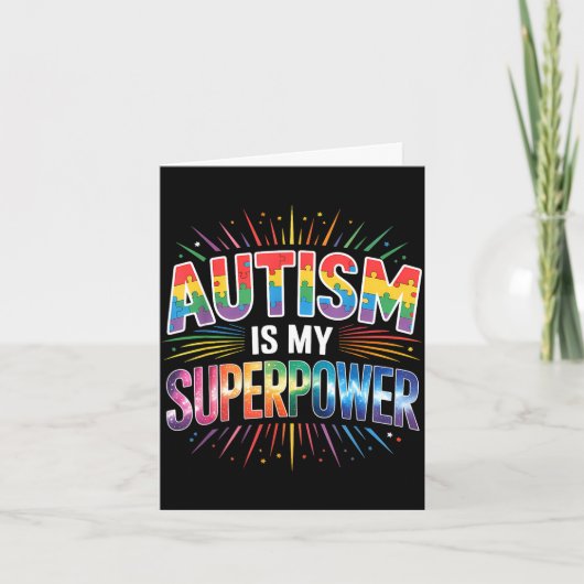 Autisme bewustzijn kaart (Voorkant)
