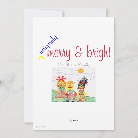 Autisme Bewustzijn Kerst Kaart (Achterkant)