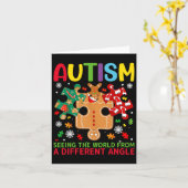 Autisme Bewustzijn Kerstmis Autistische Kerstdag P Kaart (Gele Bloem)