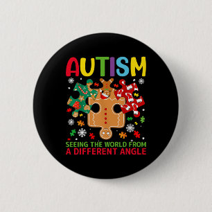 Autisme Bewustzijn Kerstmis Autistische Kerstdag P Ronde Button 5,7 Cm
