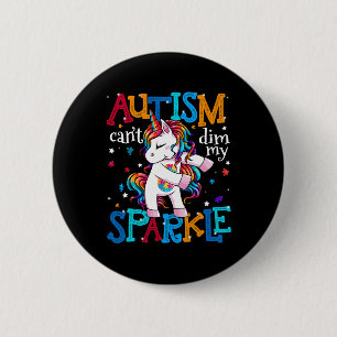 Autisme bewustzijn Kids Eenhoorn Voor Autisme Moed Ronde Button 5,7 Cm
