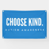 Autisme Bewustzijn Kies Kind Outdoor Banner Sign (Horizontaal)