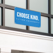 Autisme Bewustzijn Kies Kind Outdoor Banner Sign (Buitenkant Gebouw)