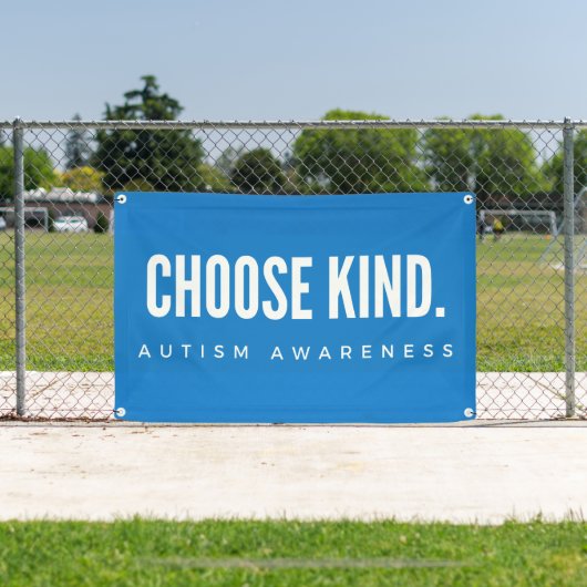 Autisme Bewustzijn Kies Kind Outdoor Banner Sign (Insitu)