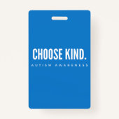 autisme bewustzijn kies soort lanyard Badge blauw (Achterkant)