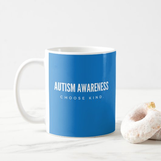 Autisme bewustzijn. Kies soort. Mokken & Cups (Met donut)