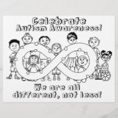 Autisme Bewustzijn Kleurplaat (Voorkant)