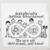 Autisme Bewustzijn Kleurplaat (Voorkant / Achterkant)