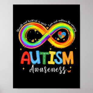 Autisme Bewustzijn Kracht en Hart onderscheidt ons Poster