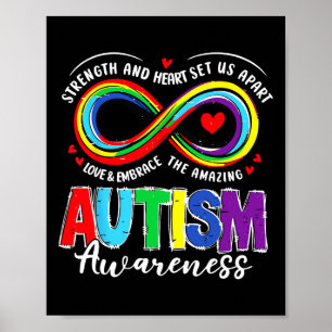 Autisme Bewustzijn Kracht en Hart onderscheidt ons Poster