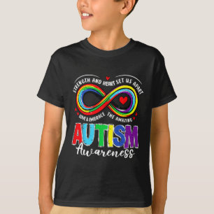 Autisme Bewustzijn Kracht en Hart onderscheidt ons T-shirt
