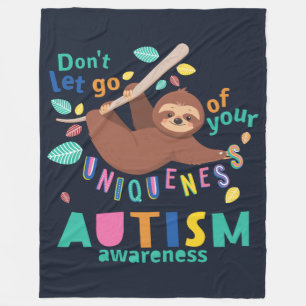 Autisme bewustzijn Laat je eigenheid niet los Fleece Deken