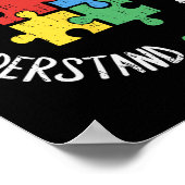 Autisme Bewustzijn Leraar Sped Teach Accepteer Beg Poster (Hoek)