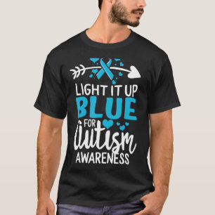 Autisme-bewustzijn licht het blauw op voor autisme t-shirt