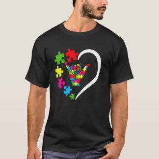 Autisme Bewustzijn Liefde ASL Gebarentaal Inclusie T-shirt