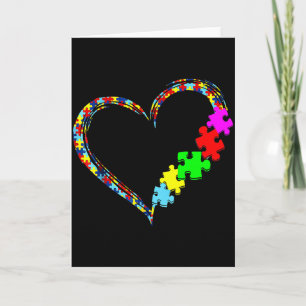 Autisme Bewustzijn Liefde Hart Puzzelstuk Cadeau M Kaart