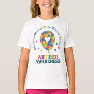 Autisme Bewustzijn liefde Puzzel hart T-shirt