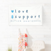 Autisme bewustzijn liefde steun Banner Grote Teken (Insitu)