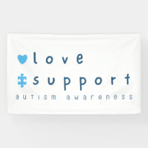 Autisme bewustzijn liefde steun Banner Grote Teken