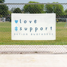 Autisme bewustzijn liefde steun Banner Outdoor Sig
