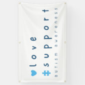 Autisme bewustzijn liefde steun Banner Outdoor Sig (Verticaal)