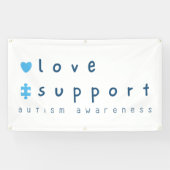 Autisme bewustzijn liefde steun Banner Outdoor Sig (Horizontaal)