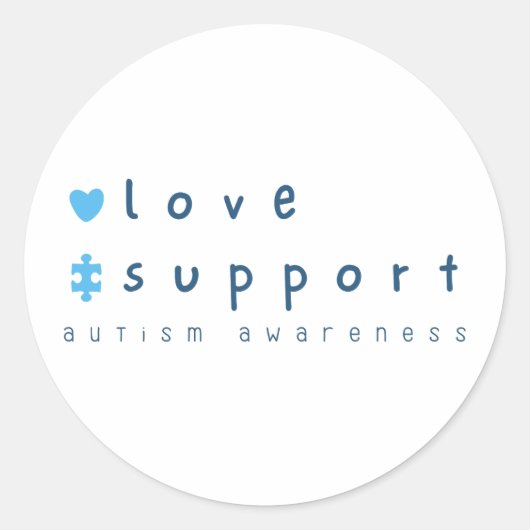 autisme bewustzijn liefde steun Stickers Labels (Voorkant)