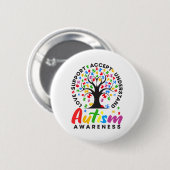 Autisme Bewustzijn Liefdesondersteuning Accepteren Ronde Button 5,7 Cm (Voorkant /achterkant)