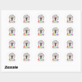 Autisme Bewustzijn Liefdesondersteuning Accepteren Ronde Sticker (Vel)