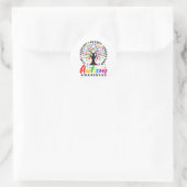 Autisme Bewustzijn Liefdesondersteuning Accepteren Ronde Sticker (Tas)