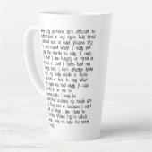 Autisme bewustzijn lint latte Mok (Linkerhoek)