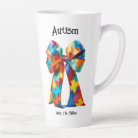 Autisme bewustzijn lint latte Mok