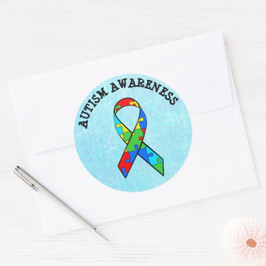 Autisme Bewustzijn Lint Puzzel Stickers (Envelop)