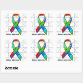 Autisme Bewustzijn Lint Puzzel Stukken Stickers (Vel)