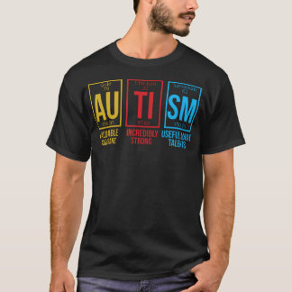 Autisme Bewustzijn Maand Asd Periodiek Systeem Voo T-shirt