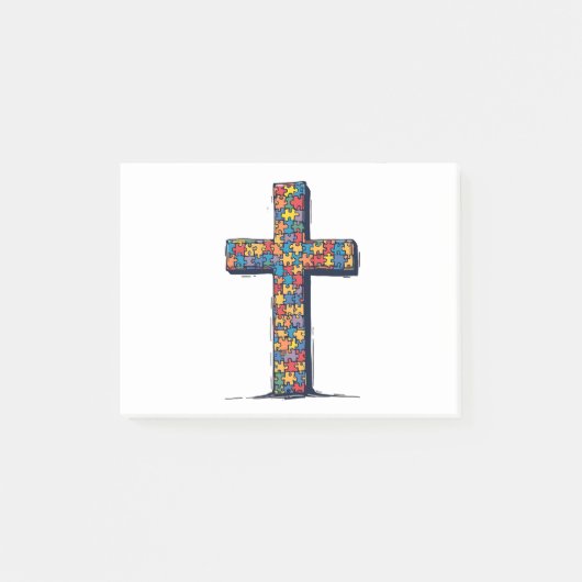 Autisme Bewustzijn Maand Christus Religie Jezus Post-it® Notes (Voorkant)