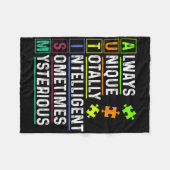 Autisme Bewustzijn Maand Neurodiversiteit Autistis Fleece Deken (Voorkant (Horizontaal))