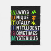 Autisme Bewustzijn Maand Neurodiversiteit Autistis Fleece Deken (Voorkant)
