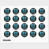 Autisme Bewustzijn Maand Ondersteuning Licht het B Ronde Sticker (Vel)